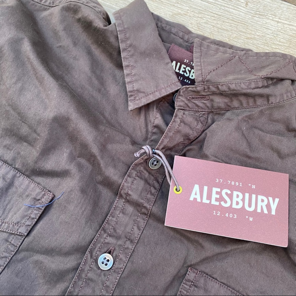 NWT Alesbury Men's brown long sleeves shirts - Picture 3 of 6